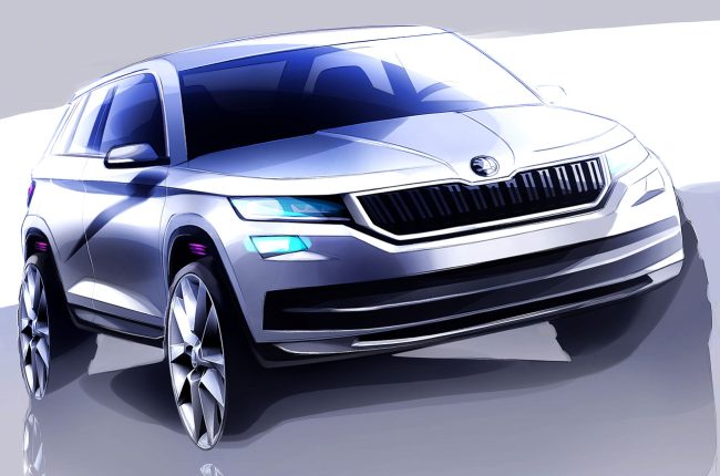 Sériový Kodiaq se odhaluje na prvních skicách