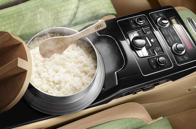 Audi A8 je v Japonsku nabízena s rýžovarem ovládaným přes infotainment!